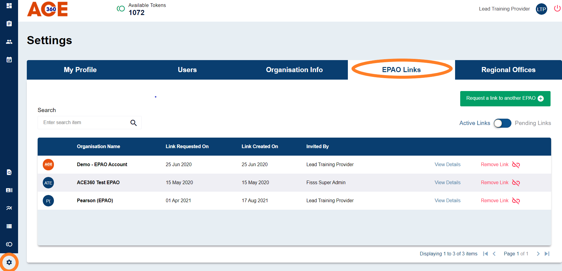 How To Set Up Links To Epaos In Ace360 For Ltps A Detailed Guide Ace360