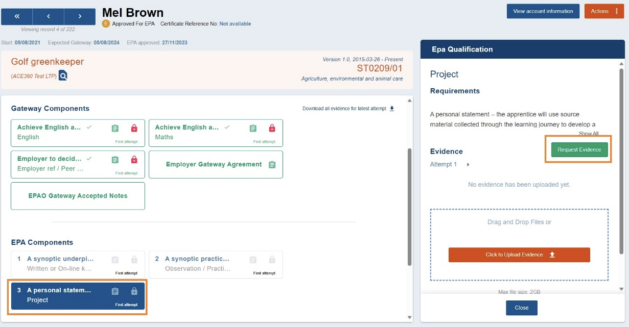 How to Request Evidence in ACE360: A Comprehensive Guide for EPAOs - ACE360